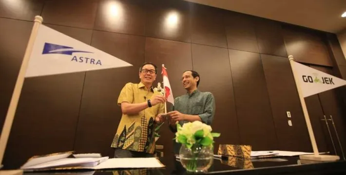 Presdir PT Astra Prijono dan Pendiri Gojek Nadiem Makarim (Ist)