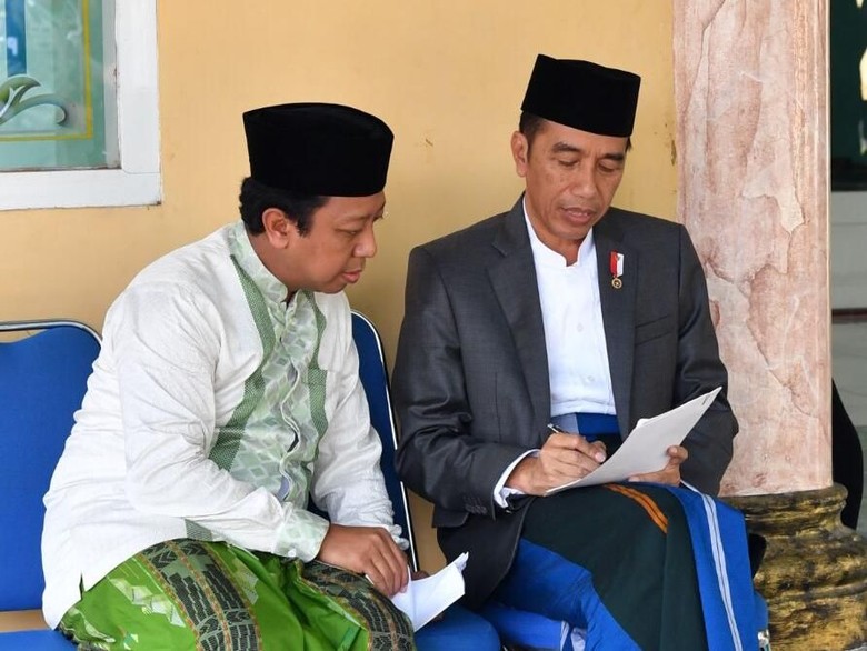 Ketua Umum PPP Romahurmuziy dan Presiden Jokowi (detik.com)