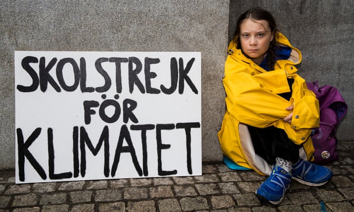 Greta Thunberg, aktivis lingkungan dari Swedia (The Guardian)