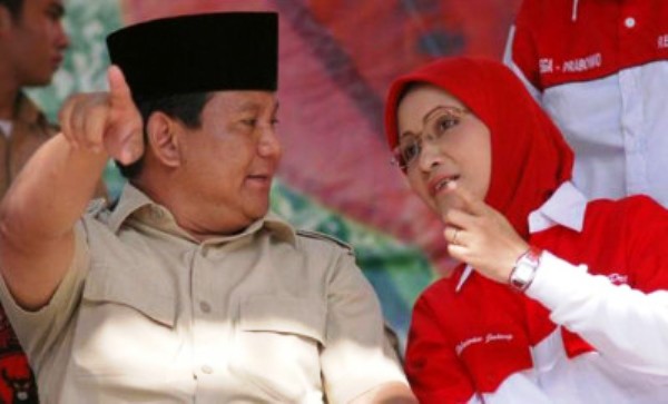 Rustriningsih, mantan Wakil Gubernur Jawa Tengah dan Capres Prabowo Subianto. (dok. Eramuslim)