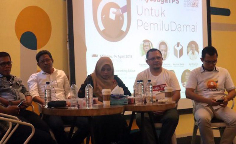 Konferensi pers Co Founder AyoJagaTPS, James Falahudin (Foto: Gelora)
