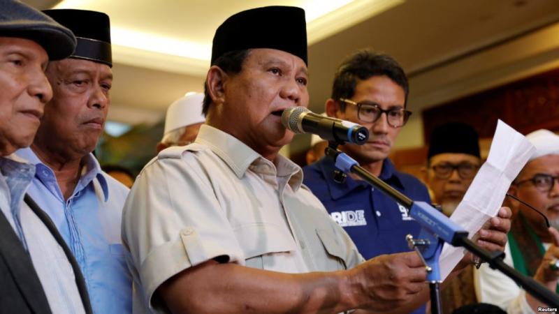 Calon presiden nomor urut 02, Prabowo Subianto (Foto: VOA)