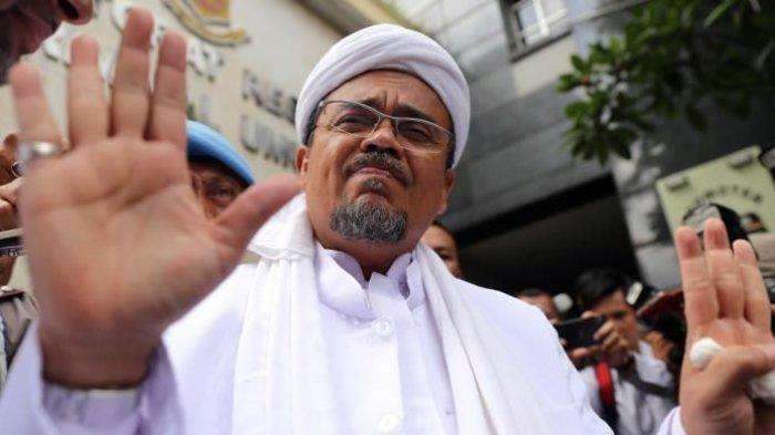 Eks Imam Besar FPI Habib Rizieq Shihab respons tudingan Polri soal terduga teroris di Makassar anggota FPI (Foto: Tribun)