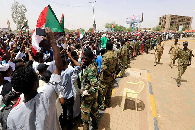 Demonstran di Sudan (Foto: The Hindu)