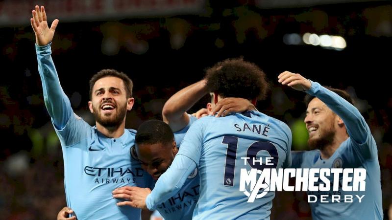 Para pemain City merayakan gol mereka ke gawang MU (Foto: Manchester City Official)