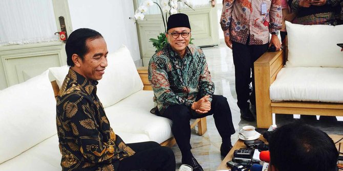 Presiden Joko Widodo dan Ketua Umum Partai Amanat Nasional (PAN) Zulkifli Hasan. (ist).
