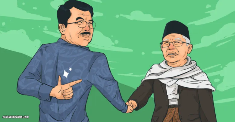 Ilustrasi Wapres, Jusuf Kalla Main Dua Kaki dalam Pilpres 2019 (Hersubeno Arief)