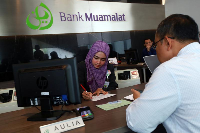 Layanan Bank Muamalat. (Foto Robinsar Nainggolan/Law-justice.co)