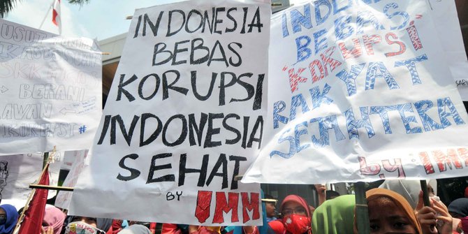 Ilustrasi Unjuk rasa Indonesia Bebas Korupsi (foto: Merdeka)