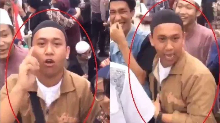 Pria berinisial HS yang mengancam akan memenggal kepala Presiden Joko Widodo (Foto: Tribun)