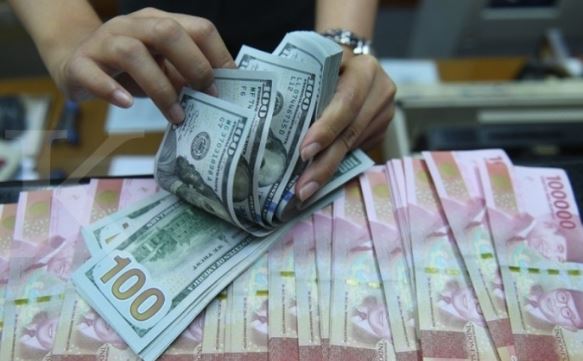 Kurs mata uang Rupiah anjlok (Foto: Antara)