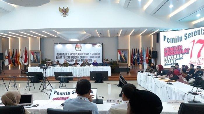 Rapat pleno hasil penghitungan suara Pemilu 2019 di KPU RI (Bangka Pos)