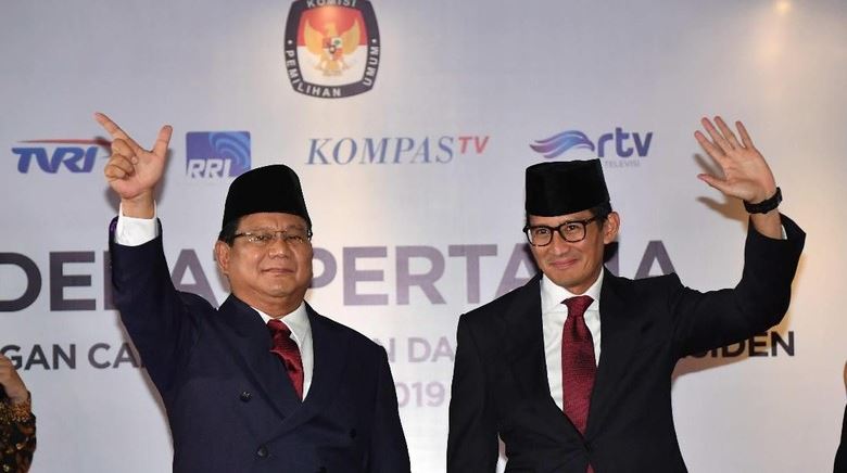Pasangan calon presiden nomor urut 02 Prabowo - Sandiaga Uno (Foto: Law-justice.co)