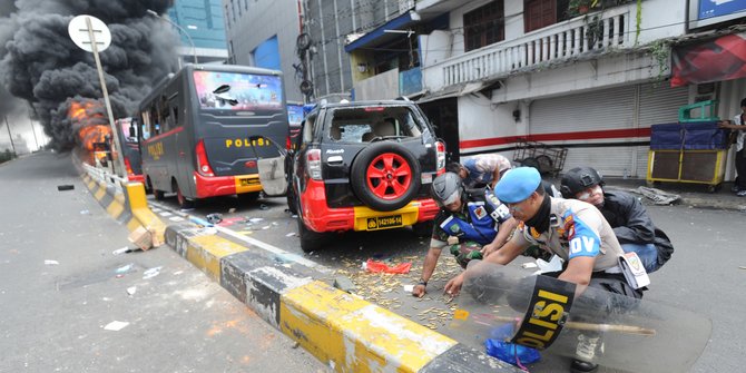 Peluru Tajam yang Berserakan dari Mobil Polisi Saat Kerusuhan di Slipi, 23 Mei 2019 (Merdeka)
