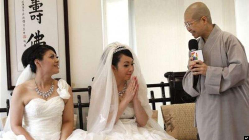 Pernikahan sesama jenis di Taiwan (Foto; VOA Indonesia)