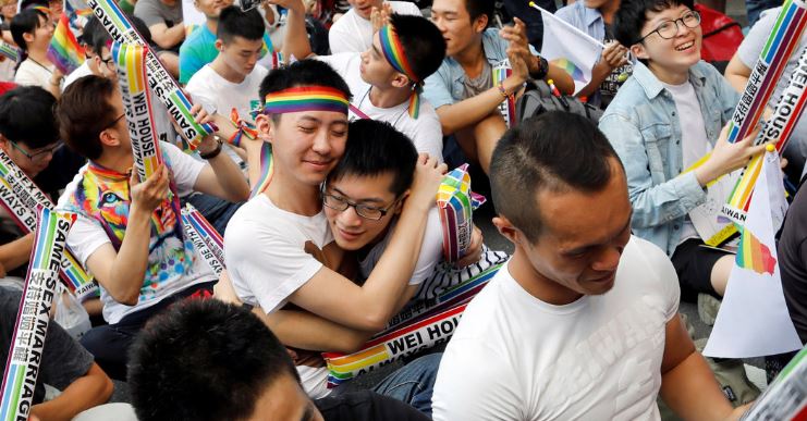 Euforia LGBT Taiwan saat pernikahan sejenis dilegalkan (Foto: NY Times)