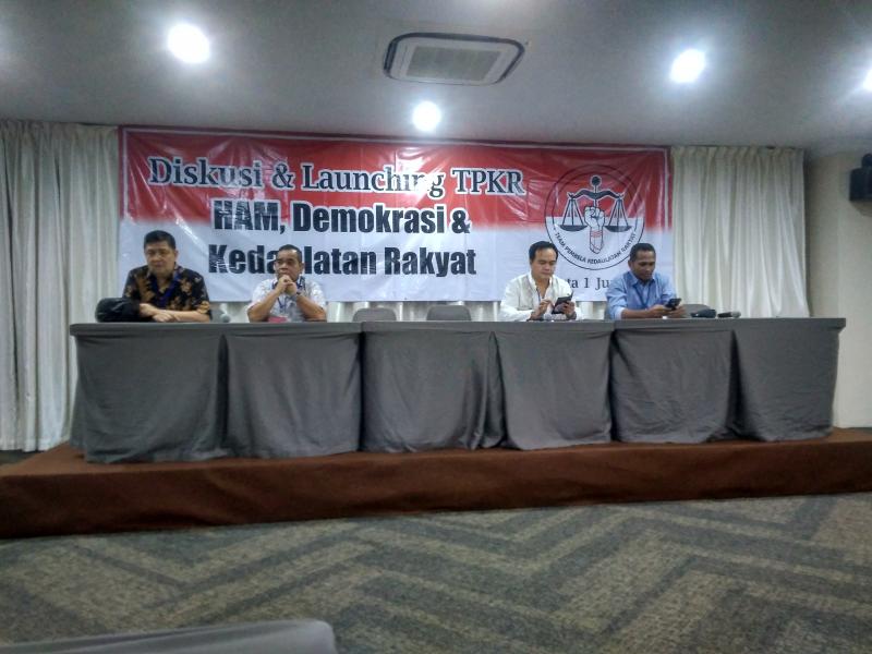 Tim Pembela Kedaulatan Rakyat (TPKR) melangsungkan diskusi dan launching di Hotel Gren Alia Cikini, Jakarta Pusat, Sabtu (1/7) (law-justice.co/ Winna Wijaya)