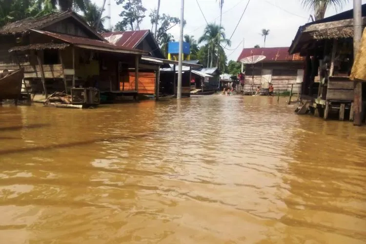 Ilustrasi banjir rendam perkampungan (Foto: kompas)