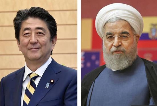Perdana Menteri Jepang Shinzo Abe dan Presiden Iran Hassan Rouhani (Foto: The Japan Times)