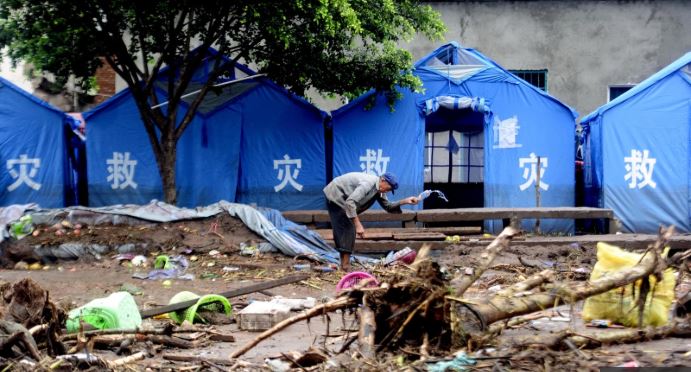 Korban gempa di China (Foto: RTE)