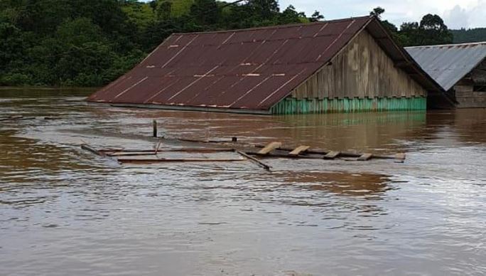 Kedalaman banjir di Sulawesi Tenggara (Foto: Detik)
