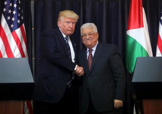 Presiden Amerika Serikat, Donald Trump dan Presiden Palestina, Mahmoud Abbas (Foto: The New Yorker)