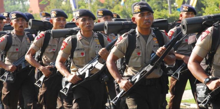 Personel Brimob yang dikirim ke Papua. (Istimewa)