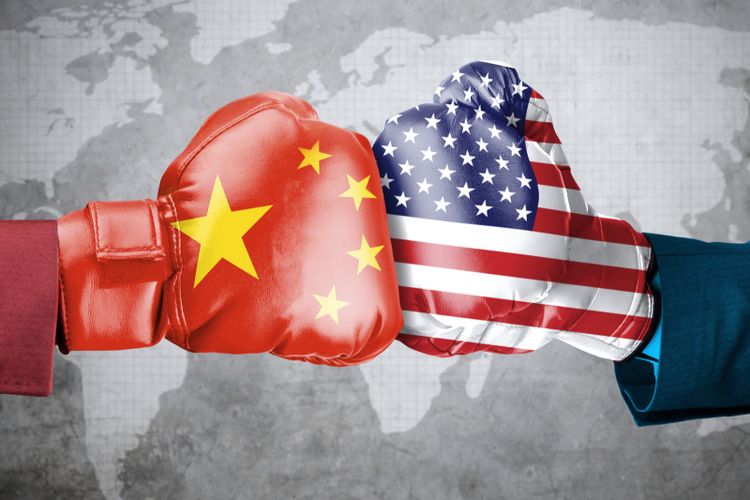 Ilustrasi Perang Dagang Amerika-China (Kompas.com)