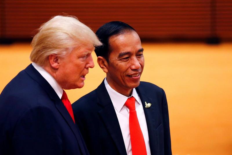 Presiden Amerika Serikat Donald Trump dan Presiden Joko Widodo (straitstimes.com)