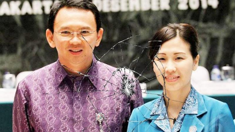 Basuki Tjahaja Purnama dan mantan istrinya Veronica Tan (YouTube/Tribunnews.com)