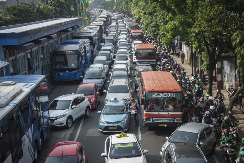 Gambaran kemacetan di Jakarta. (Foto: Beritagar.id)
