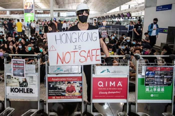 Ilustrasi: situasi Hong Kong memanas. (Foto: Tribunnews/Ist)