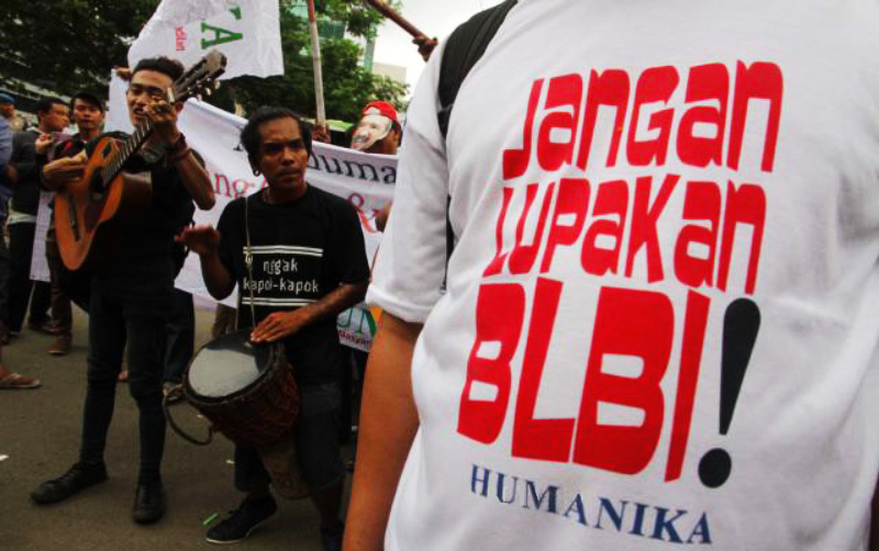 Ilustrasi: Unjuk rasa penuntasan kasus BLBI (Foto: Bisnis.com)