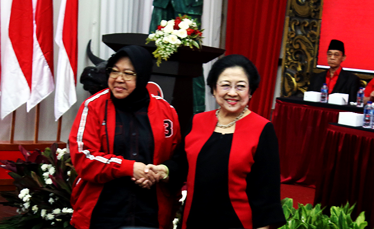 Mensoso Tri Rismaharini kerap menangis saat bertemu dengan Megawati Soekarnoputri (Robinsar Nainggolan)