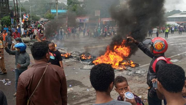 Kerusuhan di Manokwari, Papua (Antara)