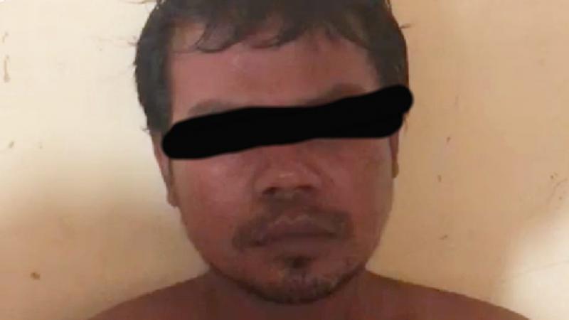 Samin (29) pelaku pembantaian satu keluarga di Waringinkurung, Kabupaten Serang (Bantennews.co.id)