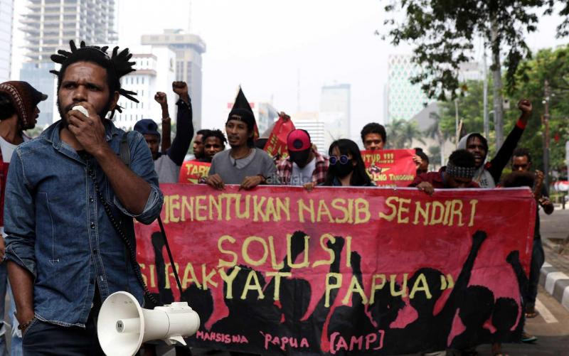 Aksi demo menuntut referendum Papua pada beberapa waktu lalu (Aktual.com)