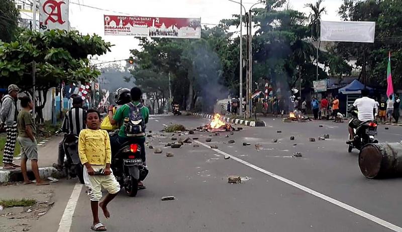 Demo berakhir rusuh di Manokwari, Papua (Liputan6)