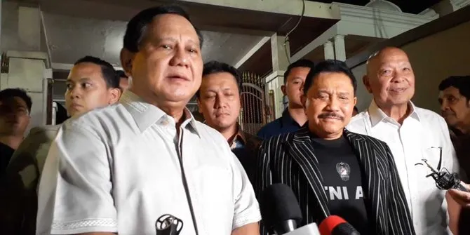 Prabowo Bertemu AM Hendropriyono. (Merdeka.com)