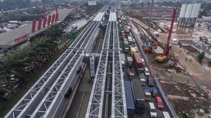 Proses Pembangunan Jalan Tol Layang Jakarta-Cikampek (Ist)