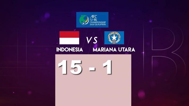 Skor Timnas u-16 Indonesia vs Mariana Utara u-16 (Youtube: RCTI)