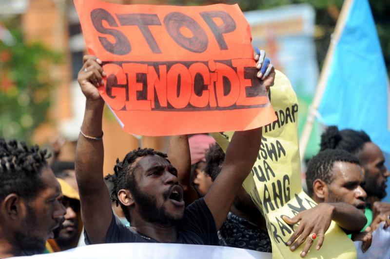 Aksi menolak rasis dan kekerasan terhadap orang Papua pada beberapa waktu lalu (SCMP.com)