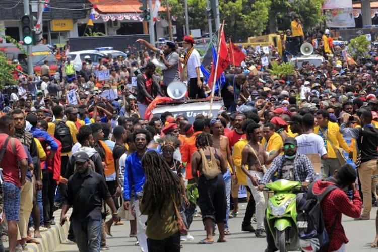 Demonstrasi Warga Papua Menuntut Referendum di Papua (Ist)