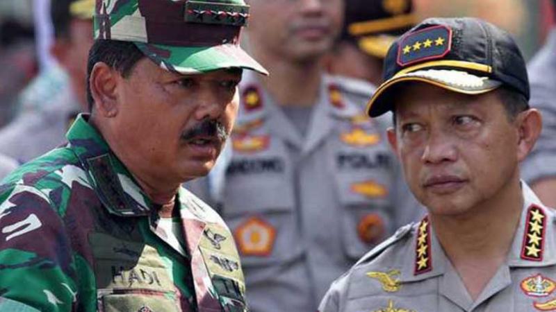 Panglima TNI Marsekal Hadi Tjahjanto dan Kapolri Jenderal Tito Karnavian (kastara.id)