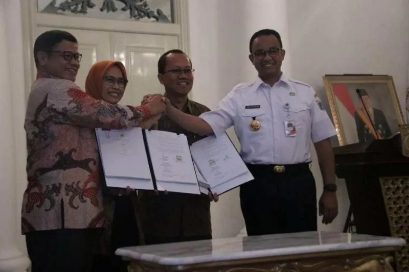 Perjanjian kerja sama ITF Sunter antara Pemprov DKI, Jakpro, Fortum, dan PLN (Ngelmu.co)