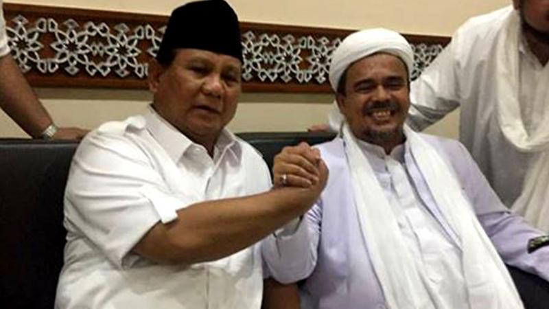 Menhan Prabowo dan Habib Rizieq (linisiar.id)
