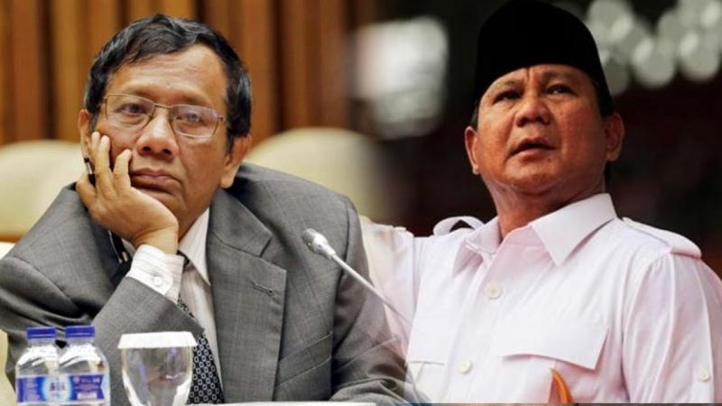 Menko Polhukan Mahfud MD dan Menhan Prabowo Subianto. (tribunnews)