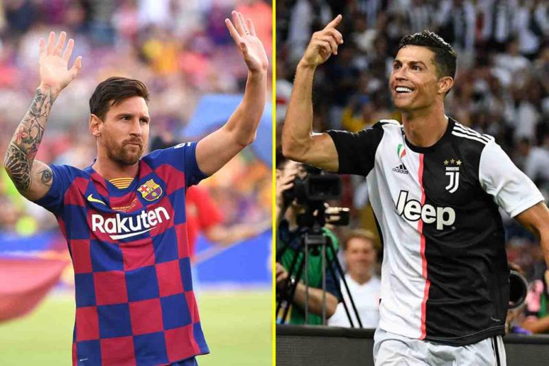 Rivalitas Lionel Messi dan Cristiano Ronaldo tetap ketat meskipun mereka berumput di kompetisi yang berbeda (talksport)