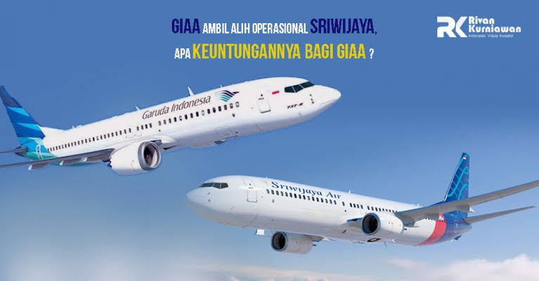 Ilustrasi Pesawat Garuda dan Sriwijaya Air (Rivan Kurniawan)