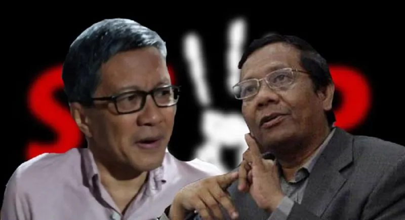 Kolase Rocky Gerung dan Mahfud MD. (gardaindonews)